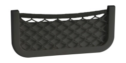 Накладной карман с сеткой 250x115x10 мм, черный (48-434-20)